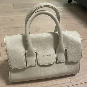 Matt & Nat White Crossbody Bag - Vegan Leather